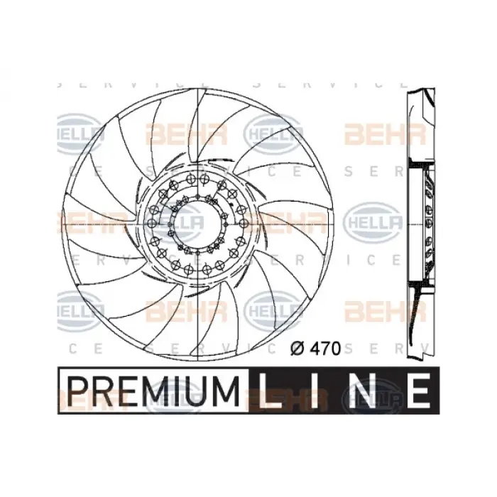 Pervane M62 N62 N73 [E65 X5:E53] 9 Kanat