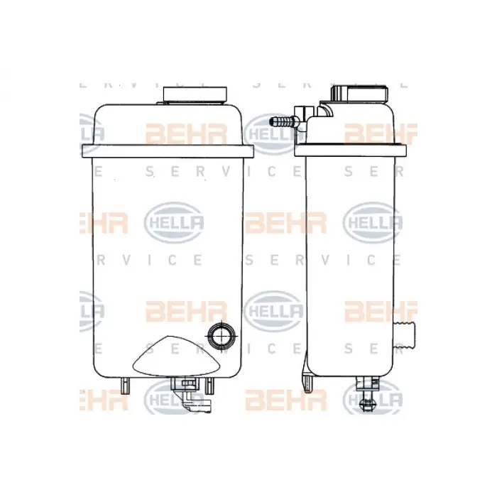 BMW E39 E38 Radyatör Su Deposu M60 M62 M73 17111741167 Behr-hel