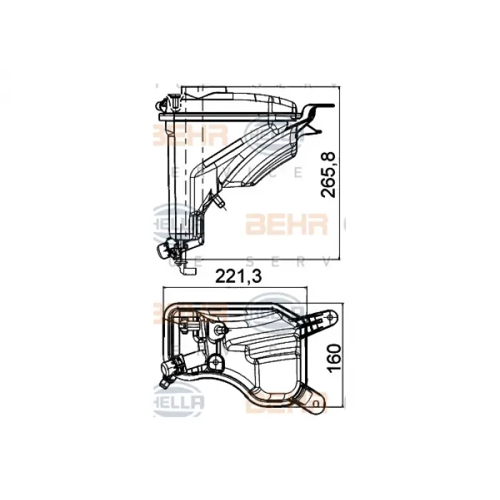 Radyatör Su Deposu E87 E90 X1:E84 Benzin