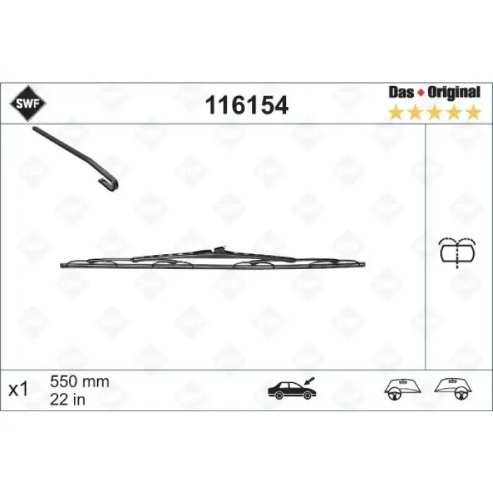 Silecek Vito638 Ön Sağ 55cm