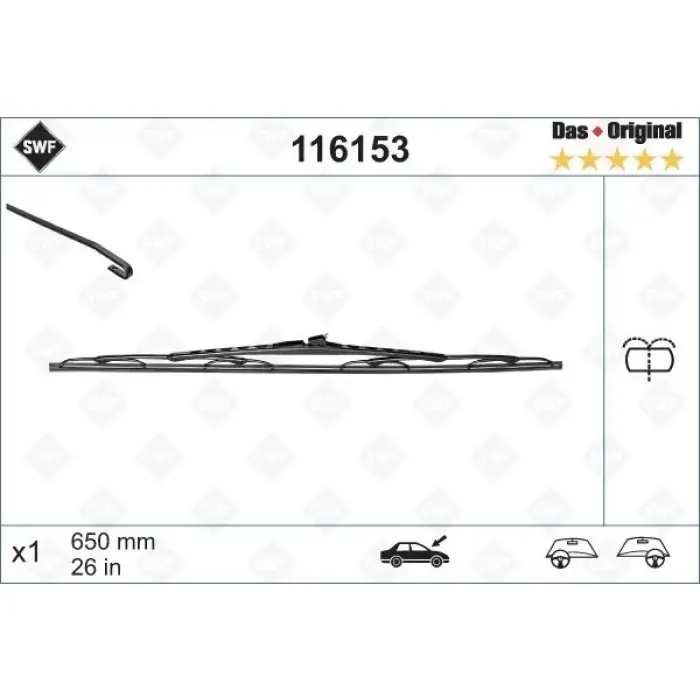 Silecek Vito638 Ön Sol 65cm