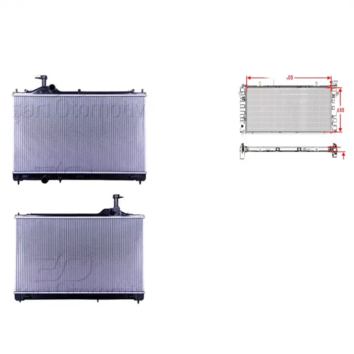 Mitsubishi Outlander 3 2.0 2.4 Hybrid 12 Ve Sonrası Uyumlu Su Radyatörü 1350A601 Wisco