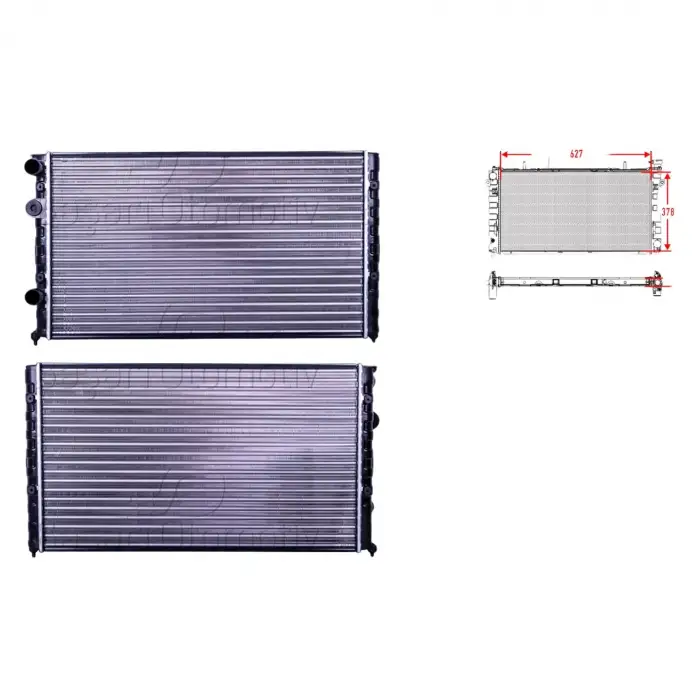 Volkswagen Polo Lupo 1.4 1.6 16v Afh 94 Ve Sonrası Uyumlu Su Radyatörü 1H0121253CB Autolux