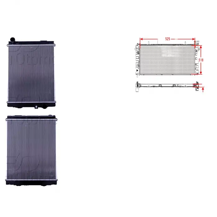 Mitsubishi Canter 711 3.0 D 01 10 Uyumlu Su Radyatörü Brazing Mt 428X525X48 ME413765 Wisco