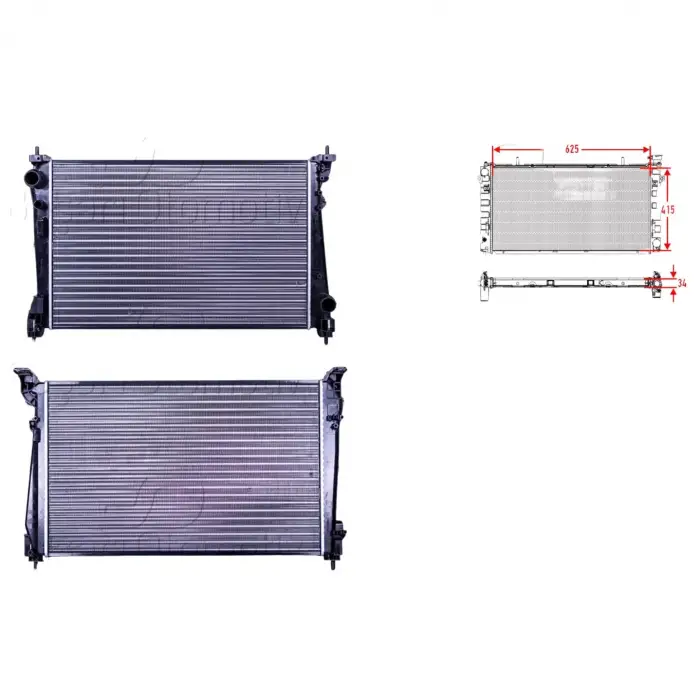 Su Radyatörü Mekanik - 1300287 Autolux - Opel Corsa D A13dtc Z13dtj Z13dth 05 Ve Sonrası Uyumlu