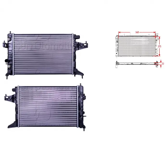 Opel Corsa C Z1.4xe 01 Ve Sonrası Uyumlu Su Radyatörü Mekanik At 540x375x23 1300239 Autolux