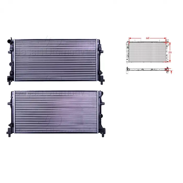 Su Radyatörü Mekanik Mt-at 648x326 Mm – 6R0121253 Autolux - Volkswagen Polo 09 Ve Sonrası Uyumlu