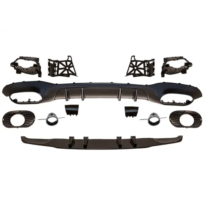 Tampon Difüzörü W177 V177 Arka; 0-0-Çıkış, Egz.Uçlu -AMG A35- 2018-