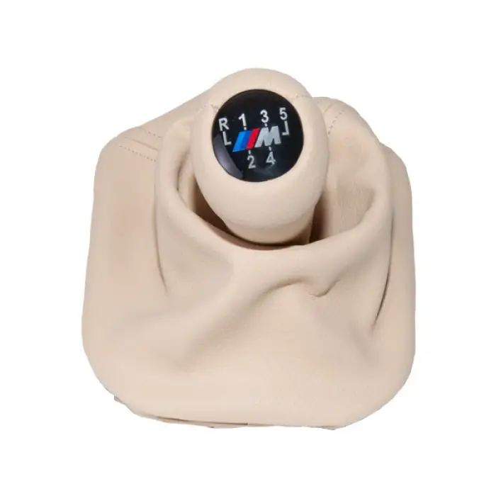 Topuzlu Vites Körüğü E34 -5 İleri- Man.Şanz; Bej Suni Deri -///M-