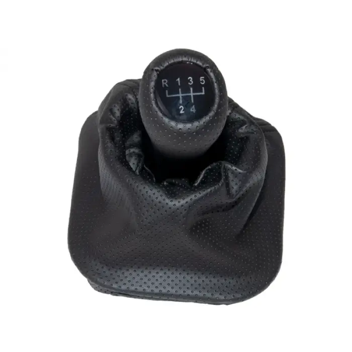 Topuzlu Vites Körüğü E34 -5 İleri- Man.Şanz; Siyah Noktalı Suni Deri Işıklı