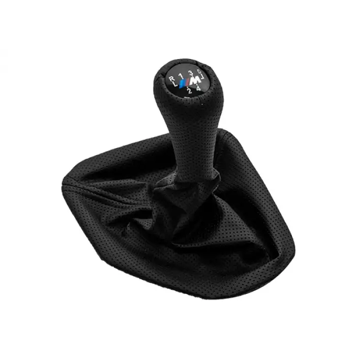 Topuzlu Vites Körüğü E39 -5 İleri- Man.Şanz; Siyah Noktalı Suni Deri -///M-