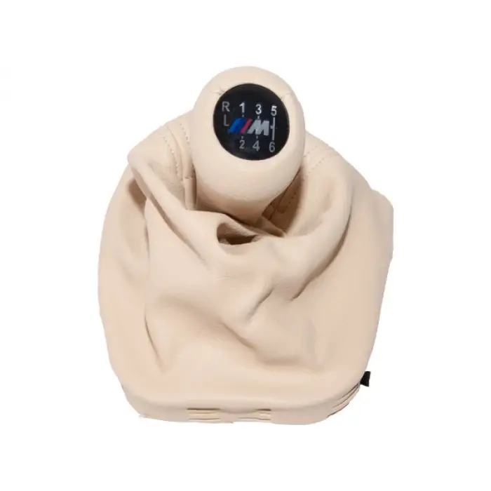 Topuzlu Vites Körüğü E46 -6 İleri- Man.Şanz; Bej Suni Deri Işıklı -///M-