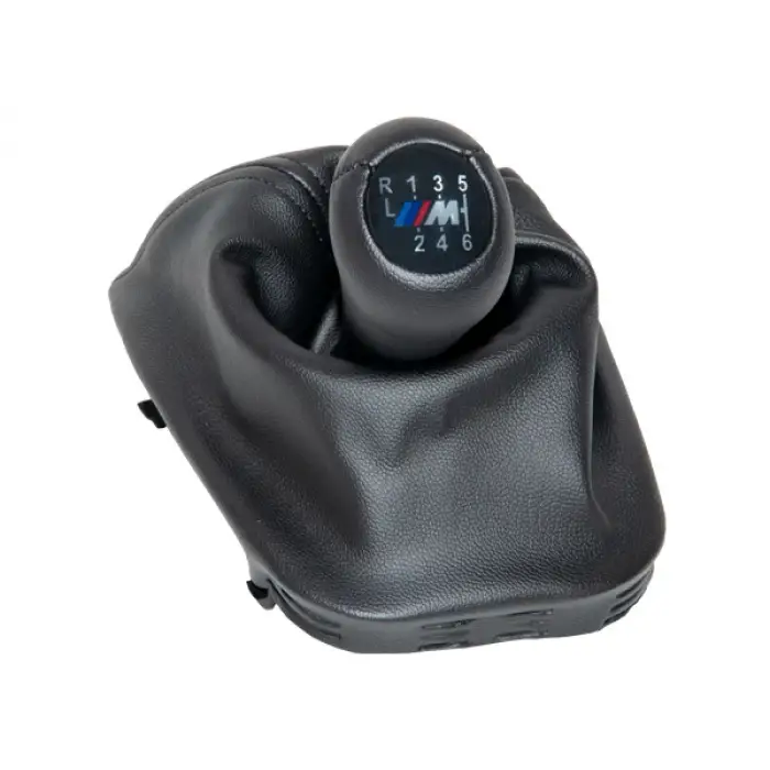 Topuzlu Vites Körüğü E46 -6 İleri- Man.Şanz; Siyah Suni Deri Işıklı -///M-