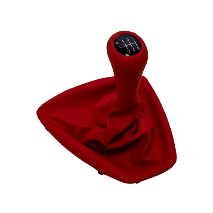 Topuzlu Vites Körüğü E90+LCI E92+LCI -6 İleri- Man.Şanz; Kırmızı Suni Deri Işıklı