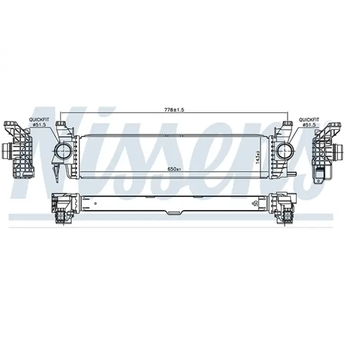 Turbo İnterkol Radyatörü Vito447 [OM622] 2011-14
