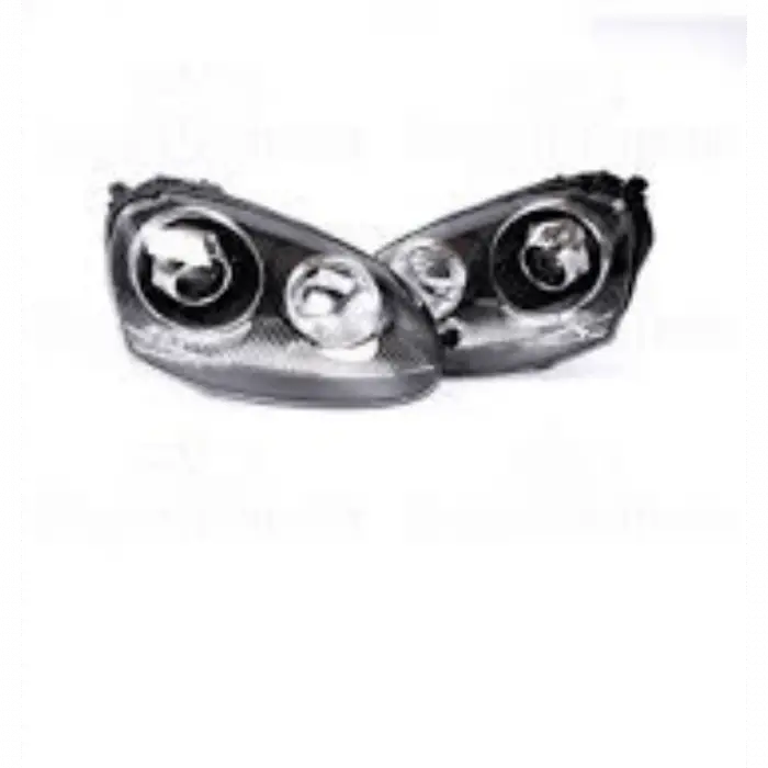 Volkswagen Golf5 03-09 Arası Uyumlu Far Seti Sol Sağ Mercekli Siyah Krom Tak/HS G5R32 S1 WISCO