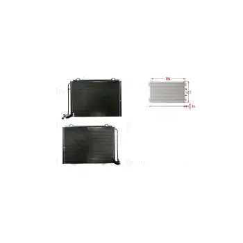 Mercedes W202 1993- Klima Radyatörü 594X411X16 A2028300970 Wisco