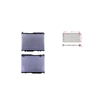 Ford Fiesta 1.4 09 Ve Sonrası Uyumlu Su Radyatörü Brazing At 355X538X16 MM 8V518005FA Wisco