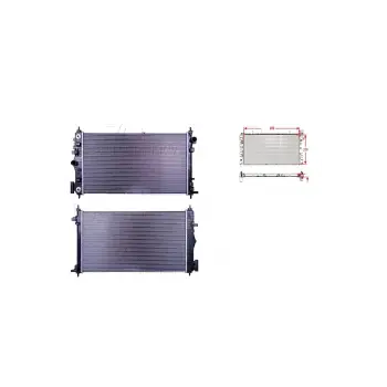 Opel Insignia 2.0t. 2.8t Uyumlu Su Radyatörü Brazing At 677X439X32 MM 1300294 Wisco