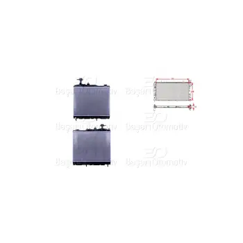 Mitsubishi Attrage. Space Star 1.2 Su Radyatörü Brazing MT 375X488X16 1350A670 Wisco