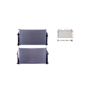 Toyota RAV4 2.0D-4D. 2.2D-4D Man. 2013- Su Radyatörü Brazing MT 670X411X16 MM 16400-26421 Wisco