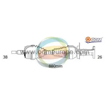 VW T5 T6 2.OTDI 2009-2024 Caac Cxfa Cxha Dnaa Cfcaa Cjkb Cfca Komple Aks Ön Sağ 38X26 880MM M T 7E0407454AX Wencor