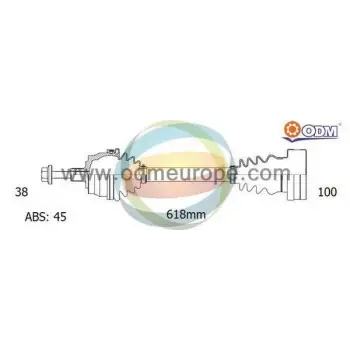 VW Passat A4 B5 2.8 1996-2000 AHA ALG AQD APR ACK ATX Komple Aks Ön Sol 38X59.5 618MM ABS 45DIS 8D0407271AH Wencor