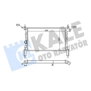 Opel Astra F 1.4 1.6 1991- Su Radyatörü Mekanik MT 525X322X23 8MK376716071 Autolux