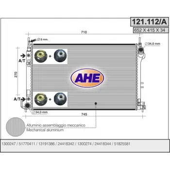 Opel Vectra C 2.2 Otomatik 2002- Su Radyatörü Mekanik 450X415X32 8MK376771211 Autolux