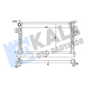Opel Corsa C 1.3 1.7CDTI 2000- Su Radyatörü Mekanik MT 342X602X23 8MK376715321 Autolux