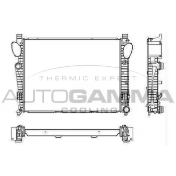 Mercedes Benz S Serisi (W220) 280-320-350 1998-2005 Su Radyatörü Brazing AT 640X478X36 2205001403 Wisco