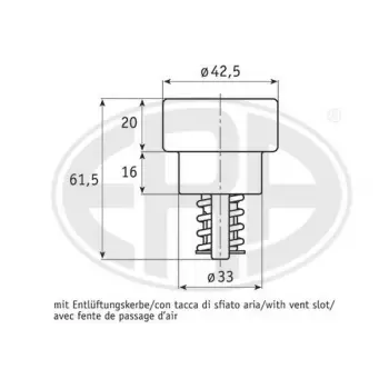 Renault R9 R19 R11 Flash R21EXPRESS 1.4 1.6 1.7 1983- Termostat 86°C 7700619931 Wencor