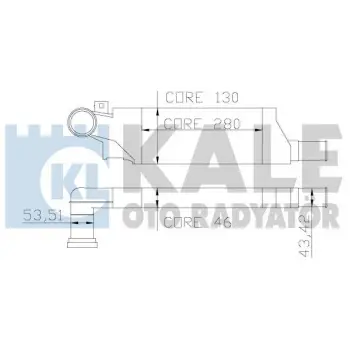 Opel Combo 12 Corsa C Tigra 1.3 1.7 2000- Turbo Radyatörü Intercooler 278X137X50 8ML376723281 Wisco