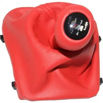 BMW E36 Topuzlu Vites Körüğü 5 İleri Man Şanz Kırmızı Suni Deri Işıklı M 25111222274 Wender