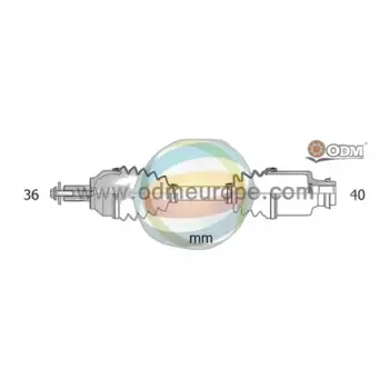 VW Passat Ateca Karoq Super B 1.5TSI Dpca Dada Dxdb 2015- Komple Aks Sağ Ön 36X40 834MM Uzunluk A T 3Q0407272CD Wisco