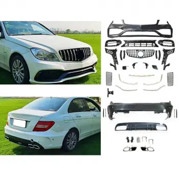 Mercedes W204 2011-2013 Gövde Kiti Donusum W205 PDCli Arka 00 Çıkış Panj Lu Egz Uçlu AMG M_ A2042111