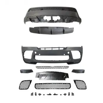 BMW X6:E71 2007-2014 Gövde Kiti Ön PDCli Arka Difüzör M Performance 51192162471S1 Wender