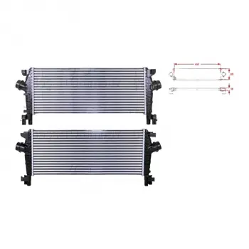 Opel Astra J Insignia Zafira C 1.6 SDI 2012- Turbo Radyatörü Intercooler 665X285X30 8ML376988414 Wisco