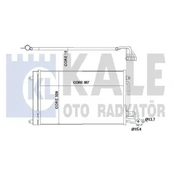 Volkswagen Polo 2008- Skoda Rapid 2008- Klima Radyatörü 614X331X16 6R0820411AA Wisco