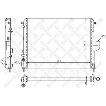 Dacia Duster Logan 2008- Su Radyatörü Brazing MT 590X408X16 214100598R Wisco