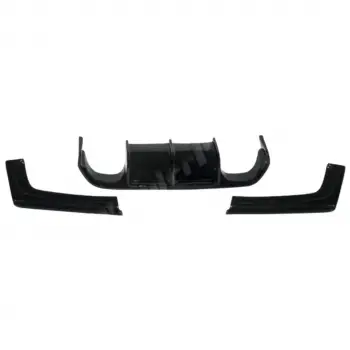 BMW 2012-2018 Tampon Difüzörü Arka Set 2 Çıkış Piyano Siyah OEM Plastik M Vorsteiner 51192350697VRS Wender