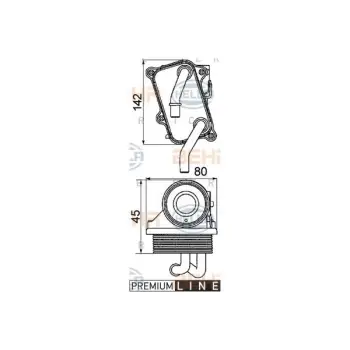 Mercedes W202 W203 W210 W211 W220 W163 Motor Yağ Radyatörü M112 M113 Yağ Filtre Kütüklü 1121880401 Behr-hel