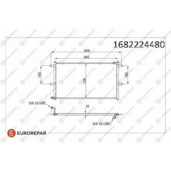 Volkswagen Polo Caddy 2 1993- Klima Radyatörü 600X365X16 6K0820413A Wisco