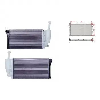 Fiat Panda 1.1 1.2 4X4 1.2 LPG 2003- Su Radyatörü Mekanik MT 548X317X17 8MK376700281 Autolux