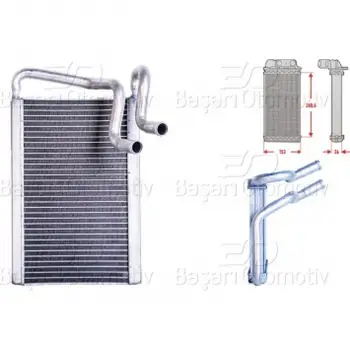 Hyundai H 2008- Kalorifer Radyatörü Brazing MT AT 270X154 MM 971384H000 Wisco