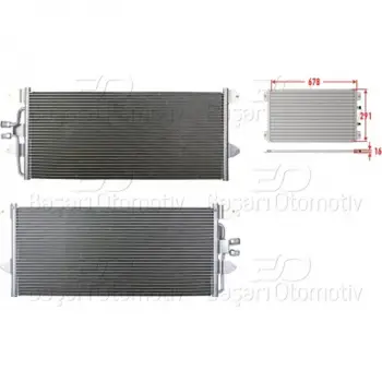 VW T4 2.0 2.4D 2.5 1990-2003 Klima Radyatörü 678X291X16 701820413D Wisco
