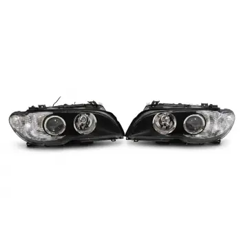 BMW E46 (coupe) 2003-2006 Komple Far Kristal Siyah Beyaz Sinyal Bebek YUZ Halojen 63127165890 Depo