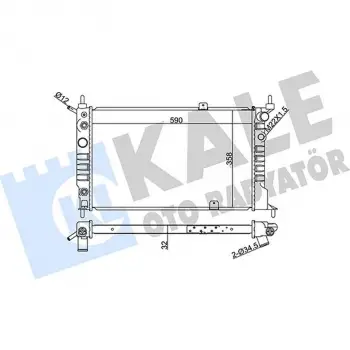 Opel Astra F 1.4 1.6 1.8 1991- Su Radyatörü Mekanik AT 585X378X23 MM 2113012-22 BSG