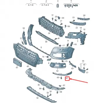 Audi Q7 2017-2018 Tampon Spoyleri Ön Sol 4M0807061D4W3 Wisco