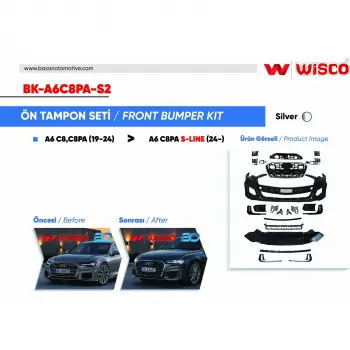 Audi A6 2019-2024 Tampon Seti Ön OEM Silver 4K0807065 Wisco